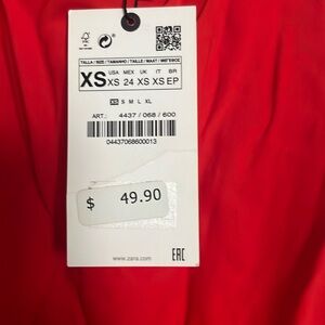 BRAND NEW!! ZARA red midi dress. With tags.